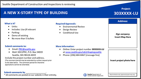 How To Install A Large Notice Sign Sdci Seattle Gov