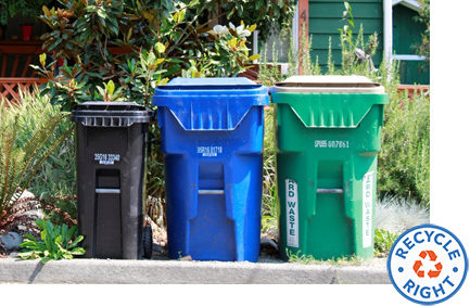 Photo of recycling bins