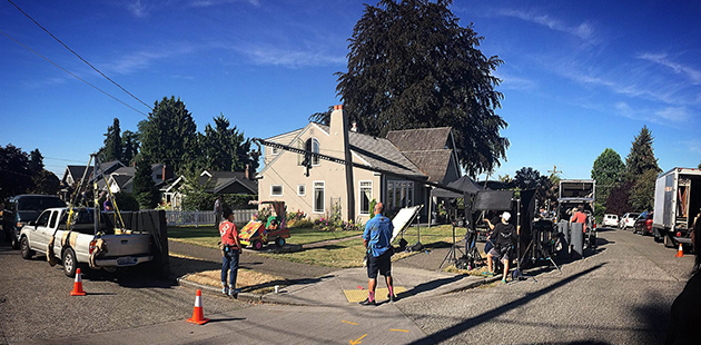 Film set in Ravenna neighborhood of Seattle