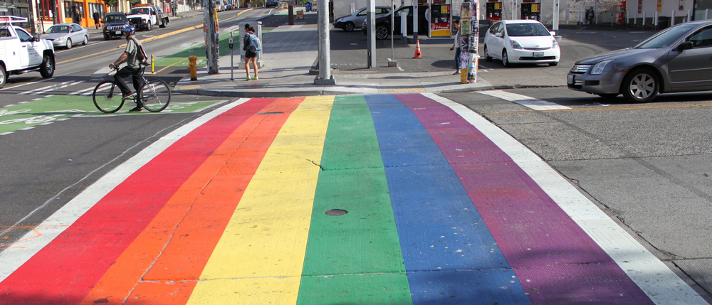 Rainbow Crosswalk on Capitol Hill