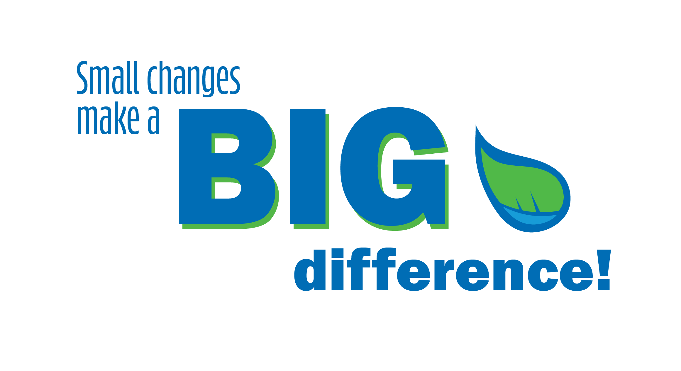 Graphic of DOE PPA's catchphrase "Small Changes Make A Big Difference"