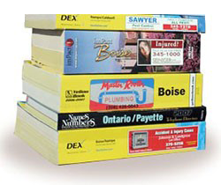 stack of phone books