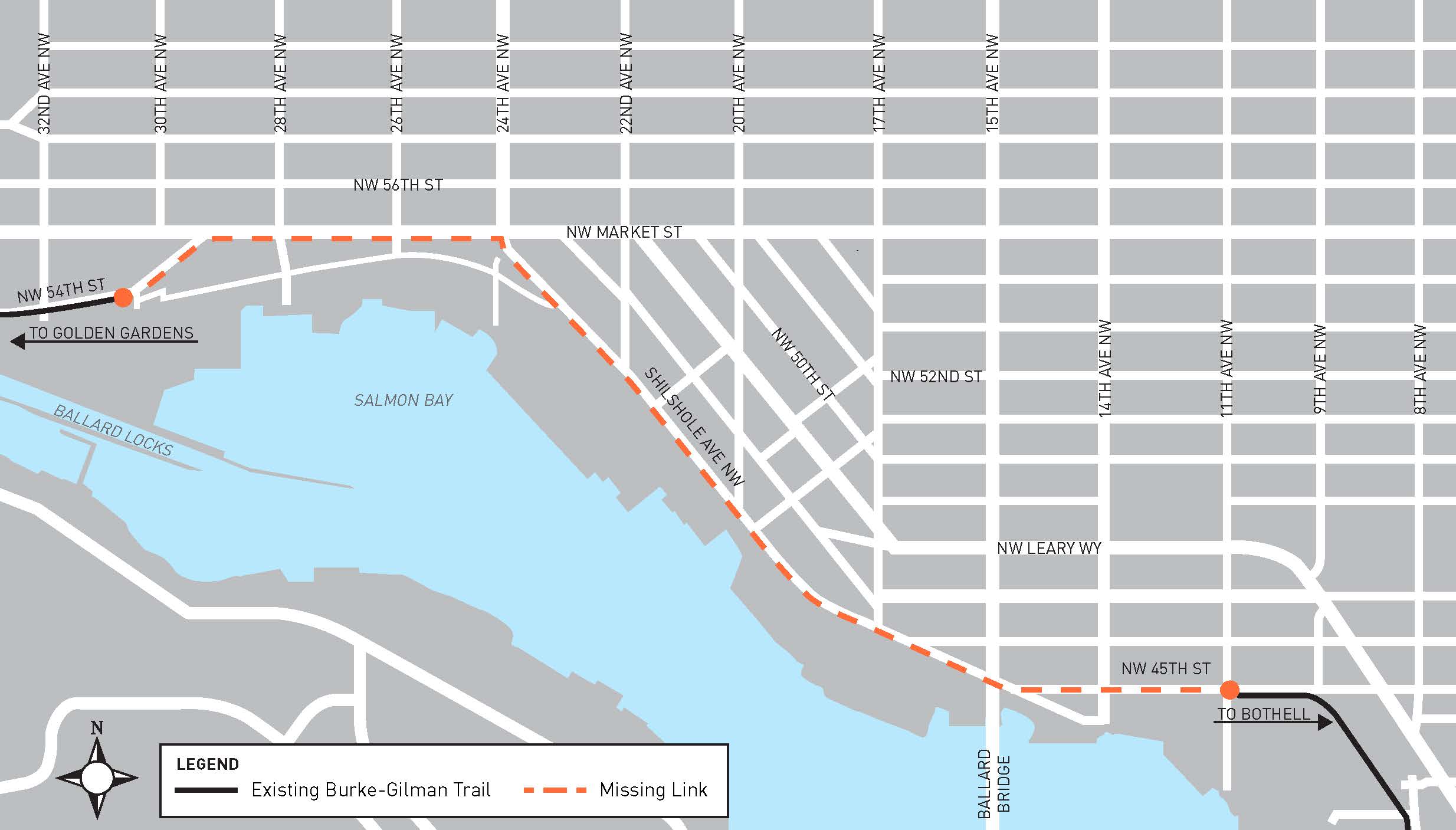 Burke Gilman Trail Missing Link - 2017 0920 MAP BGT MissingLink WITH Legend Final