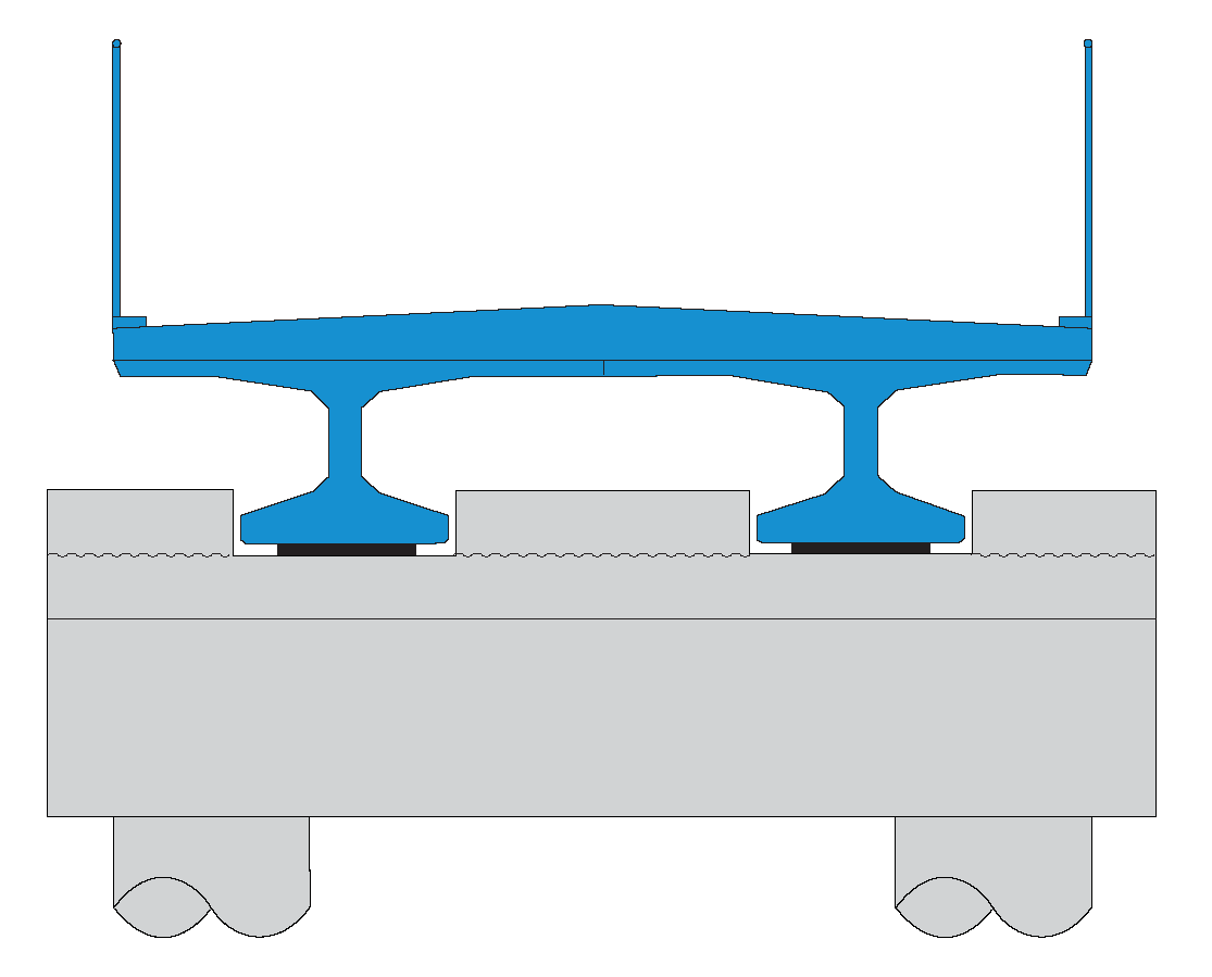 A profile view of option three for the 33rd Ave W Ped and Bike Bridge.