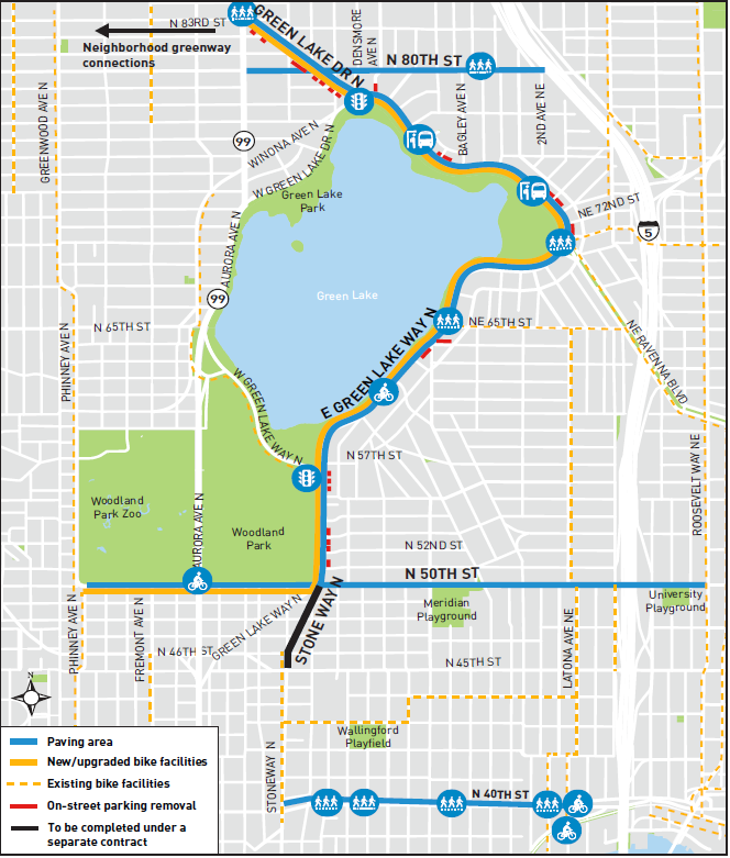 green lake seattle map Green Lake And Wallingford Paving Multi Modal Improvements green lake seattle map