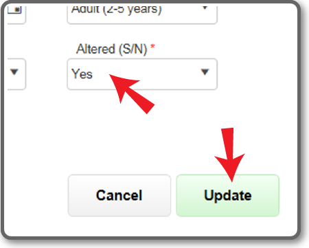 Screenshot of online licensing tool