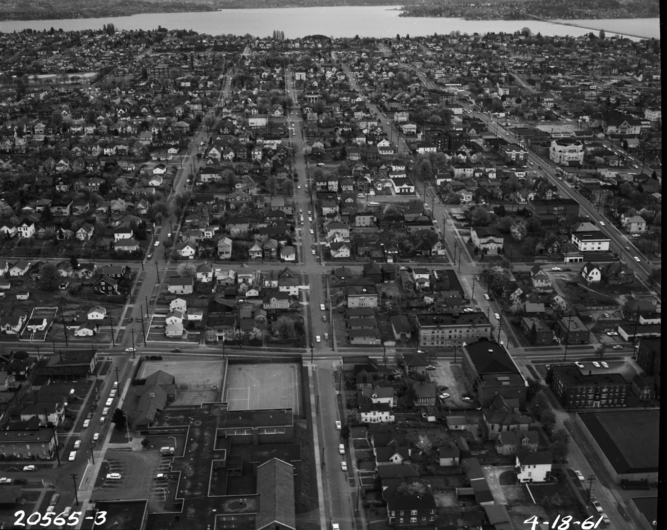 Aerial Photo showing portion of Yesler-Atlantic Project "Blighted Area"