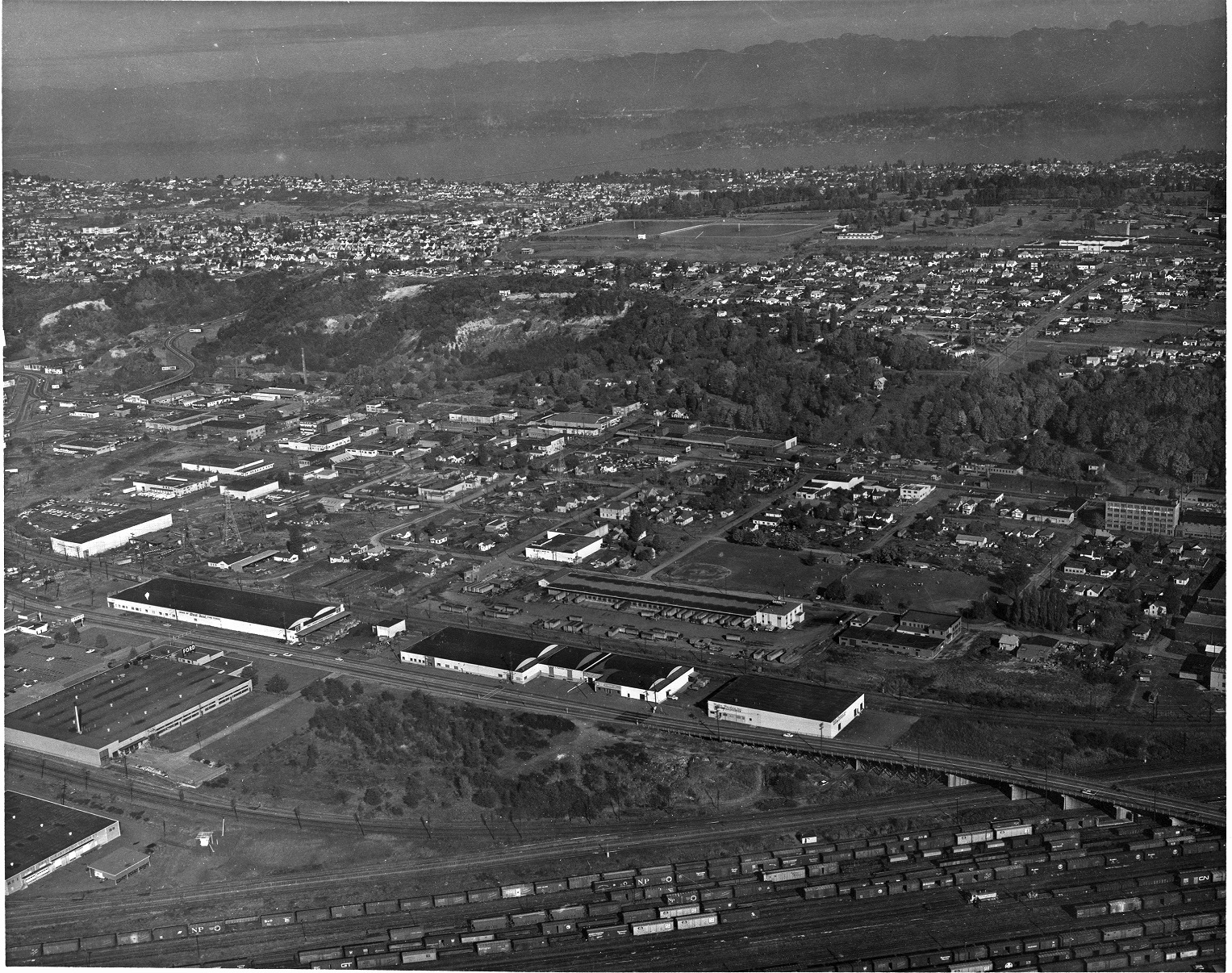 Aerial of South Seattle project area, 1964