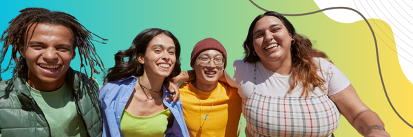 A diverse group of young people