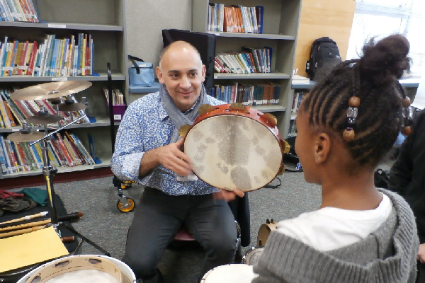 Teaching artist Antonio Davidson-Gomez, courtesy of The Creative Advantage