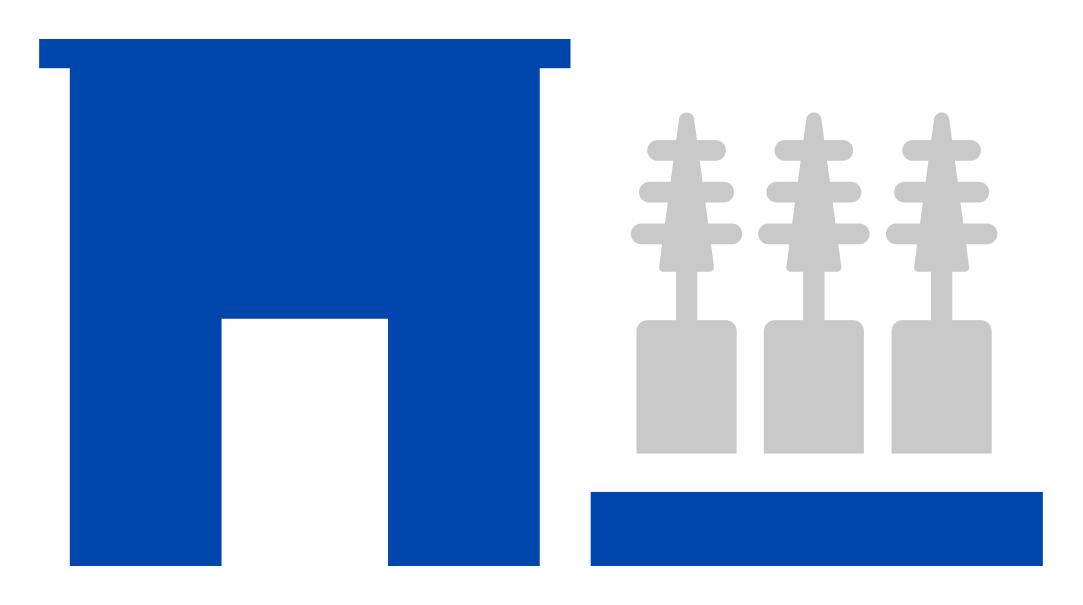 Graphic of an electrical substation