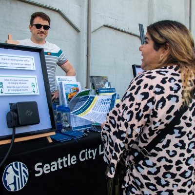 Community Transportation Electrification Event Photo - Source Joanne Ly of Duwamish Valley Sustainability Association (DVSA)