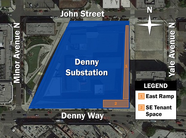 Map of Denny Substation upgrades work