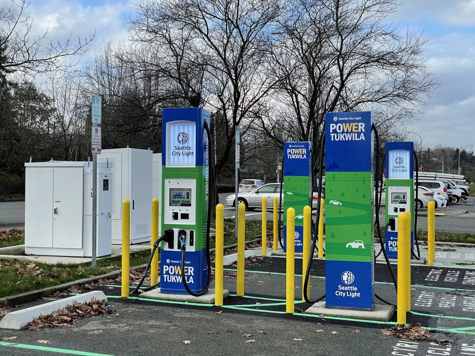 Example EV Charging Station in Tukwila, Wash.