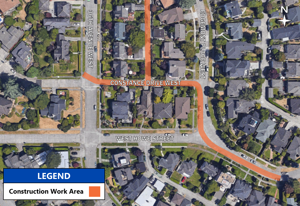 Map illustrating areas in Magnolia where crews will replace underground cables.