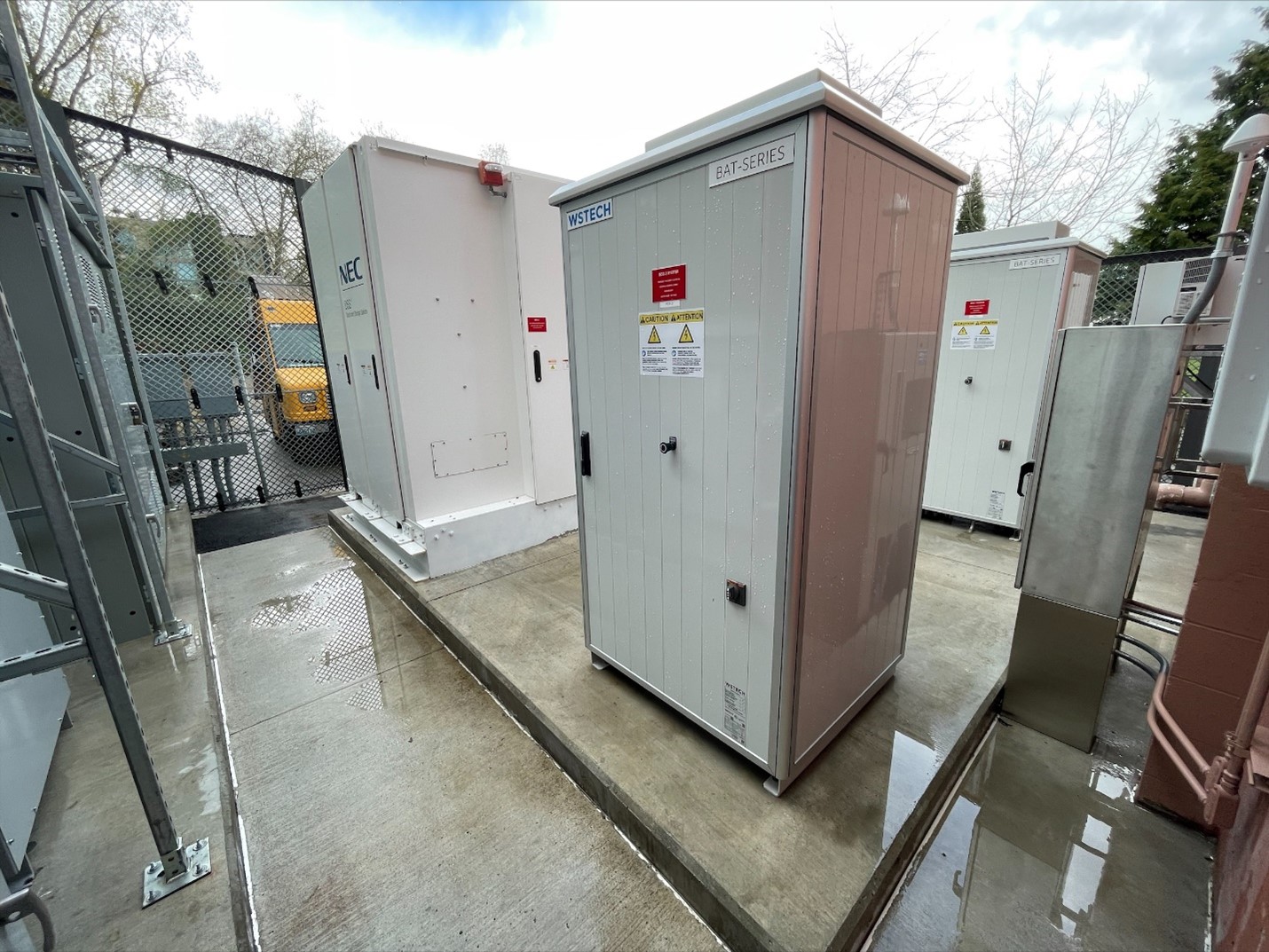 Battery energy storage system inside microgrid enclosure