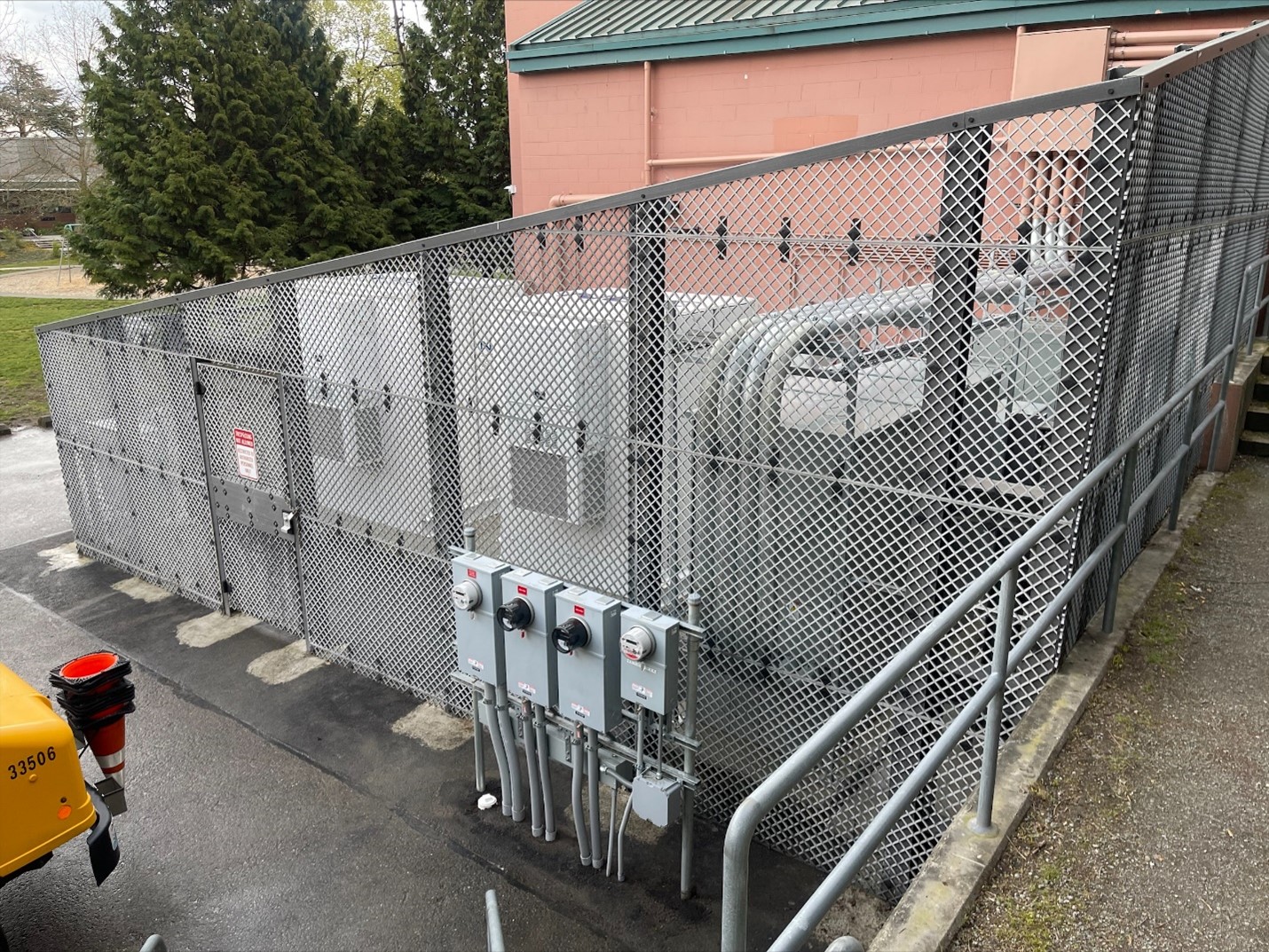 Microgrid enclosure at Miller Community Center