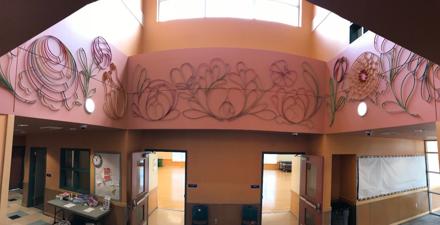 interior art display inside Miller Community Center