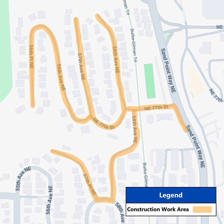View Ridge Cable Replacement Construction Project Map