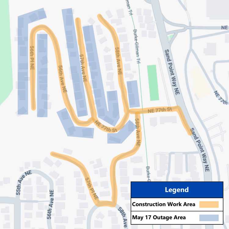 View Ridge Cable Replacement Construction Project Outage Map