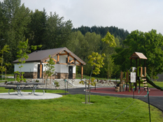 The playground at Metaline Waterfront Park