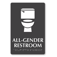 Example sign for all-gender restroom