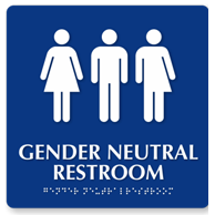 Example sign for all-gender restroom