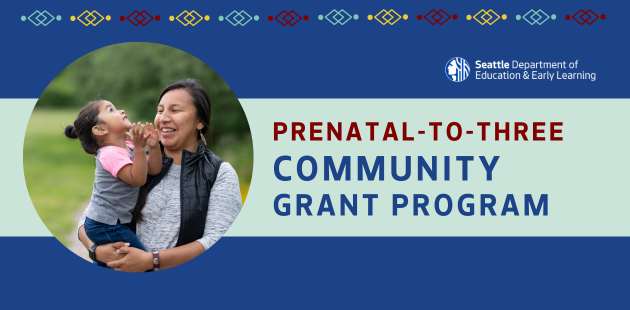 Image of Indigenous woman smiling at toddler-aged child who is looing up at the sky with hands raised