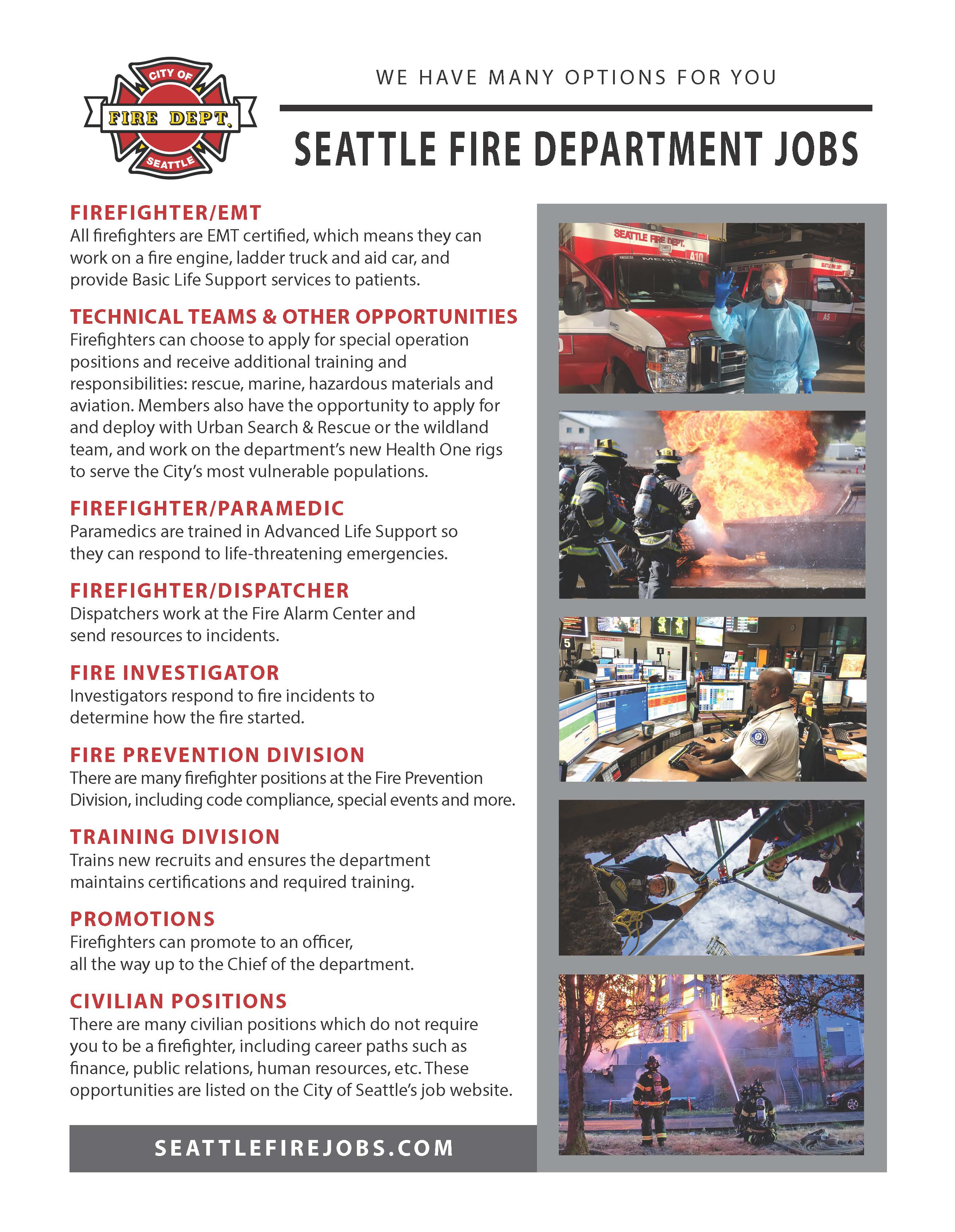 Firefighter department jobs poster