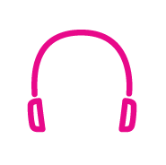 icon of pink headphones
