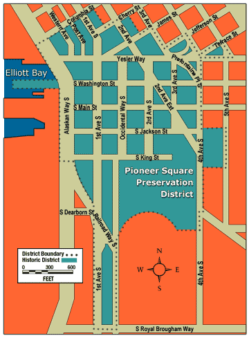 Pioneer Square Preservation District Boundary Map