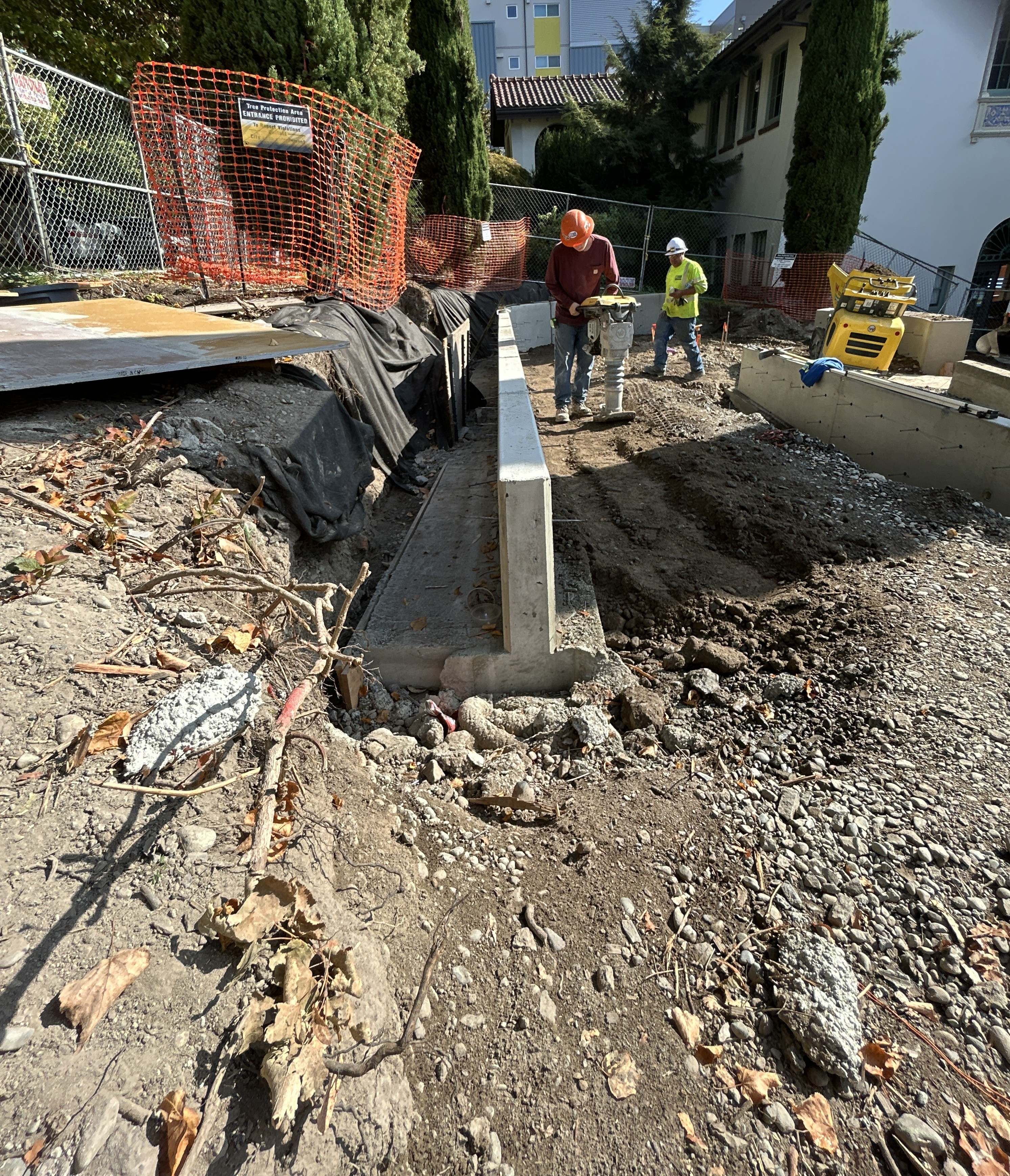 Construction progress at A.B. Ernst Park Addition
