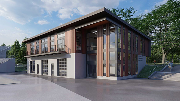 Thumbnail image of Small Craft Center rendering of water side of building