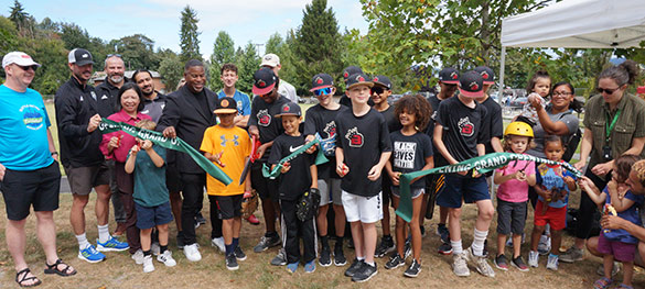 The community came out to celebrate the completion of this project on August 13, 2022.