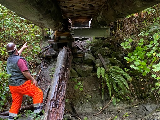 Link to photo of damage to bridge which will be replaced.