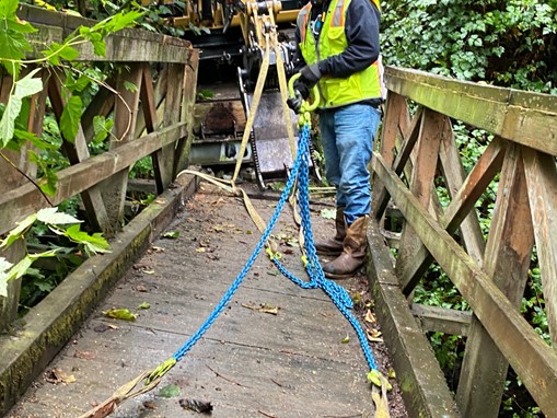 Link to photo of damage to bridge which will be replaced.