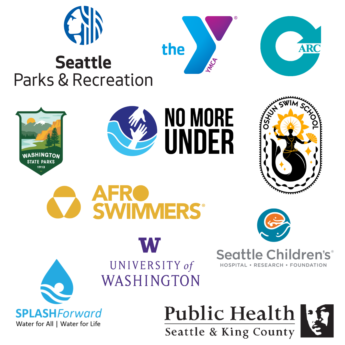 All Swim Seattle partner logos