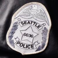 White cloth badge