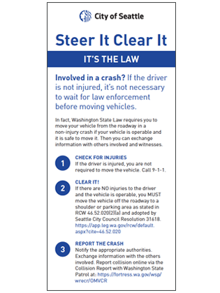 Steer It Clear It Rack Card