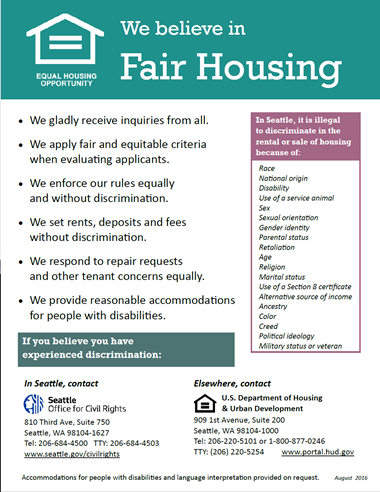 Fair Housing Posters