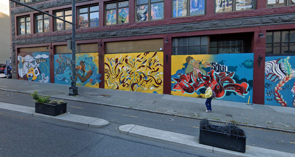 Example of a concrete buffer on 2nd Avenue