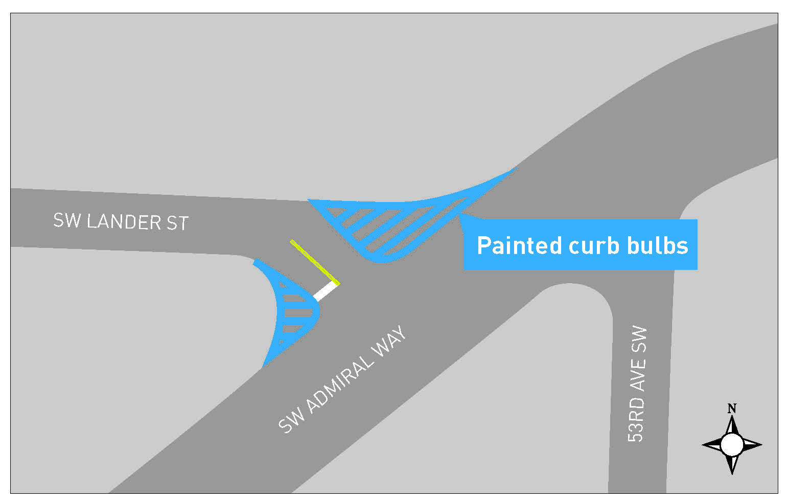 SW Lander St map