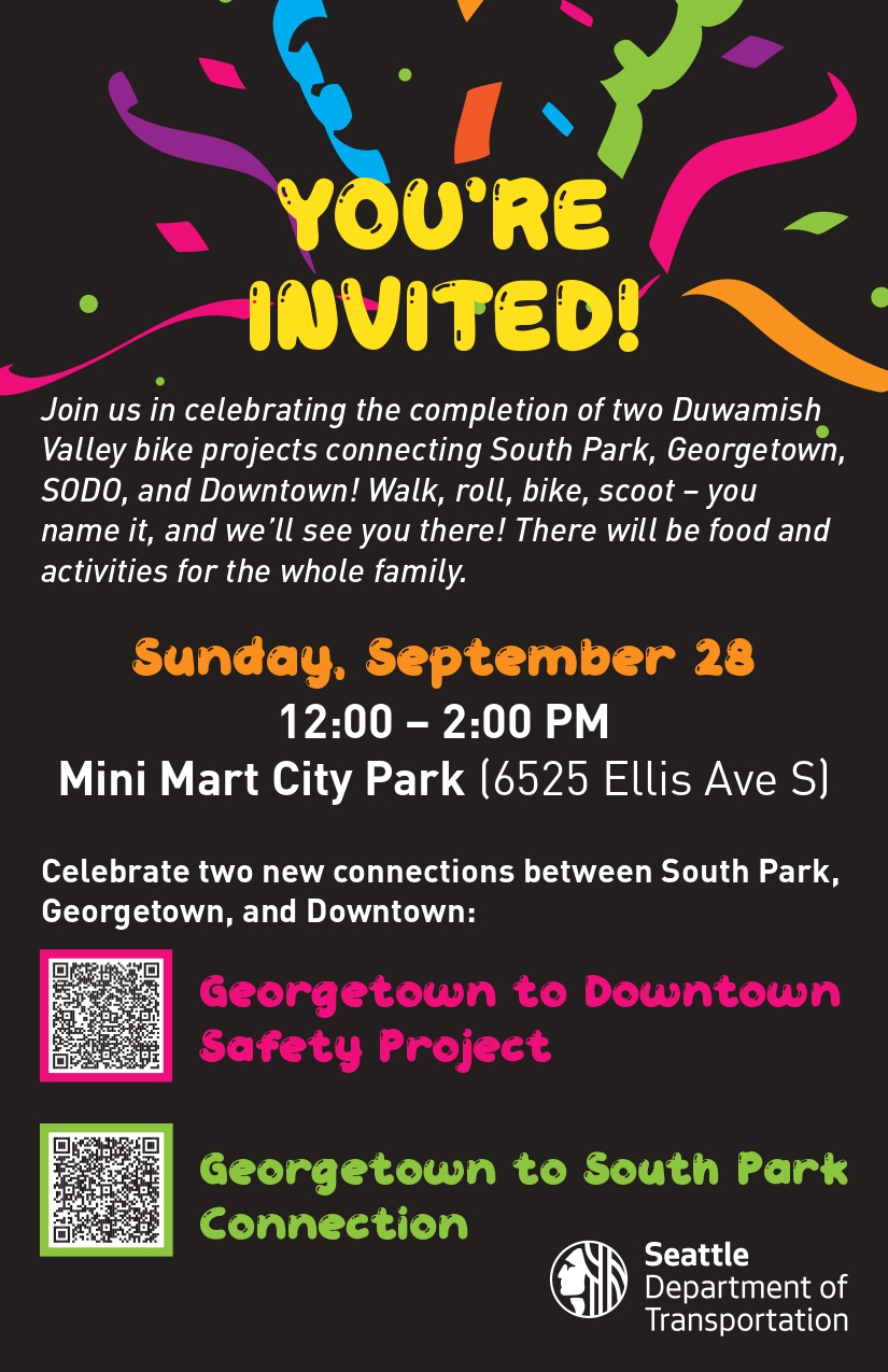 Flyer for the Duwamish Valley Celebration