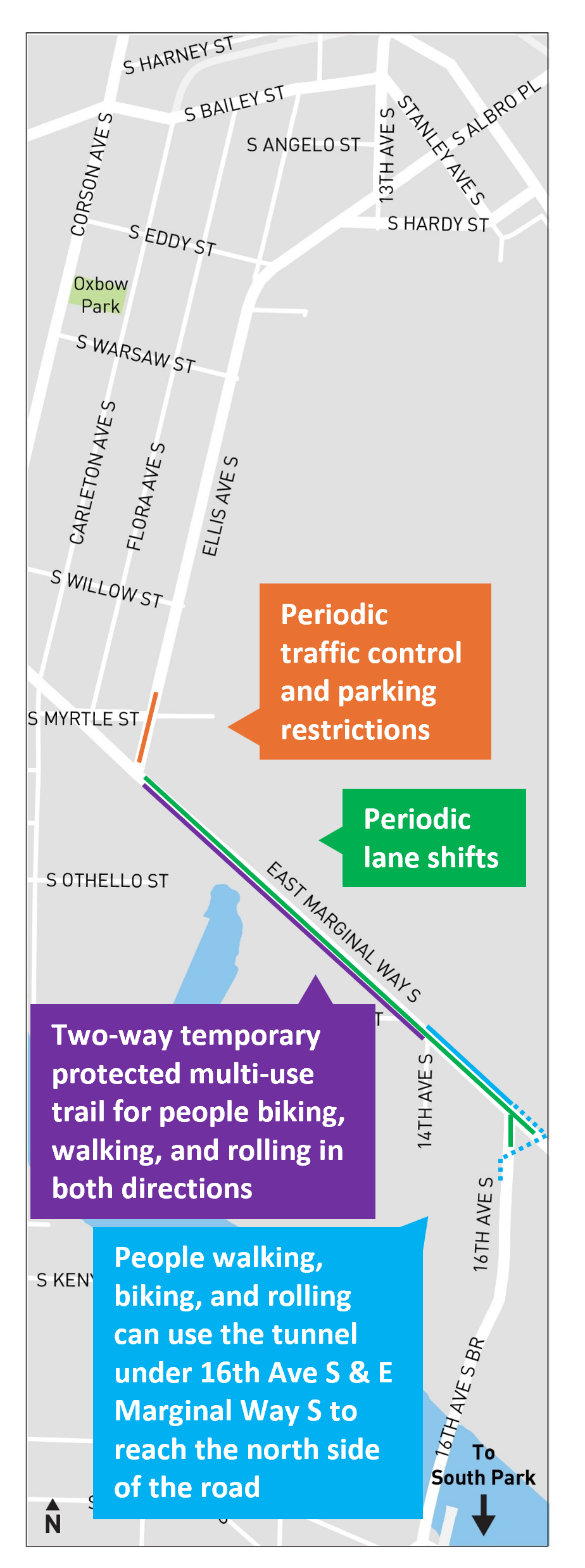 Traffic control to expect in the project area over the next few weeks