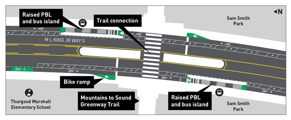 MLK and I-90 Trail Connection Overhead Diagram