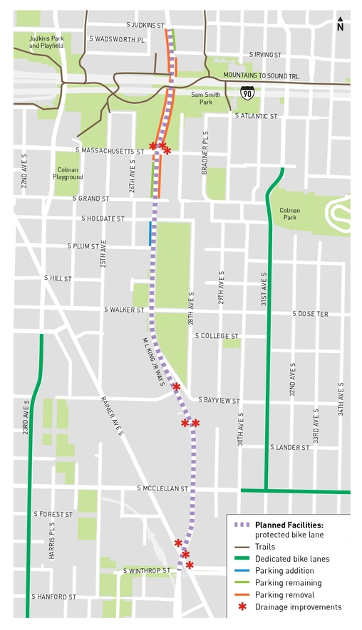 MLK Protected Bike Lane Project Map