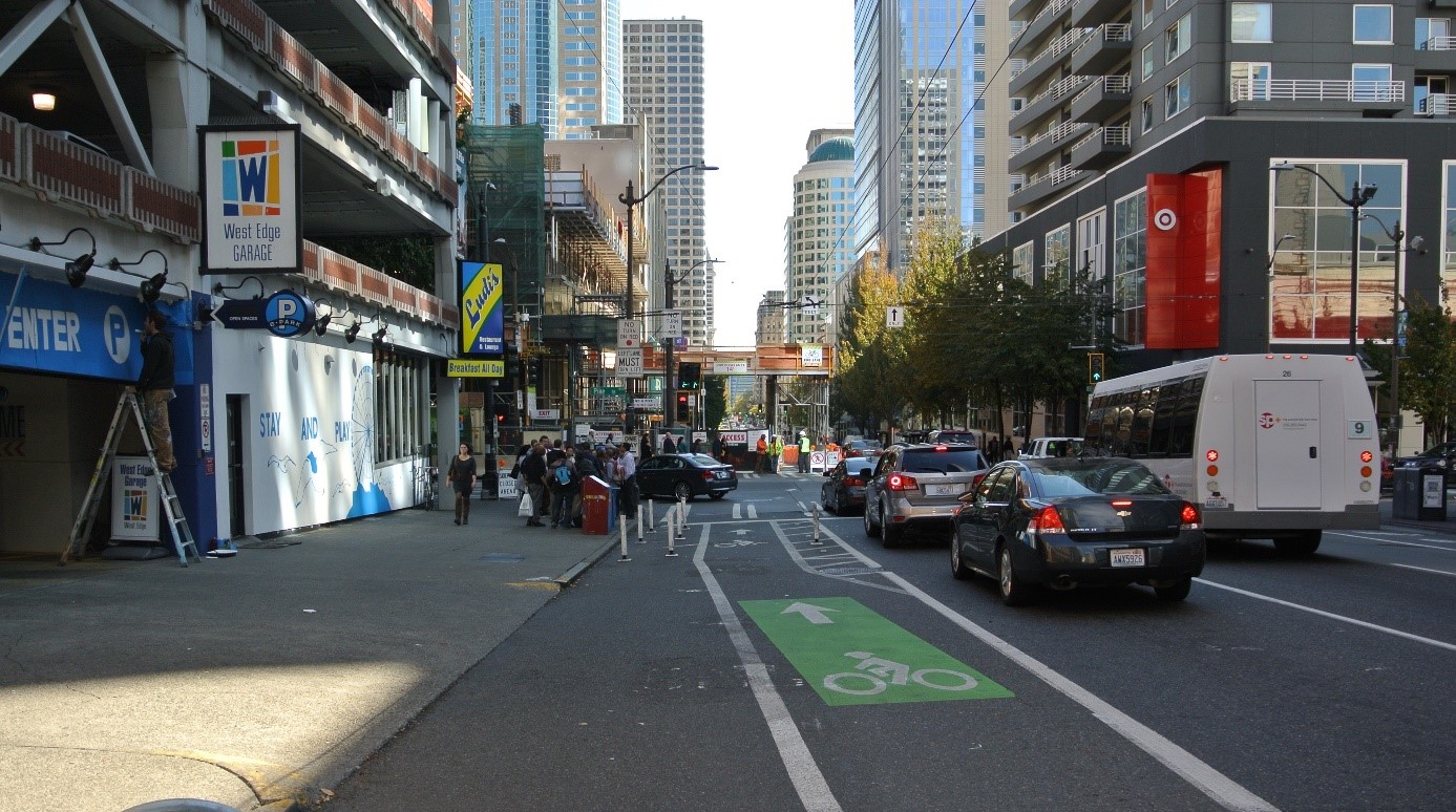 Before the bike lane extension