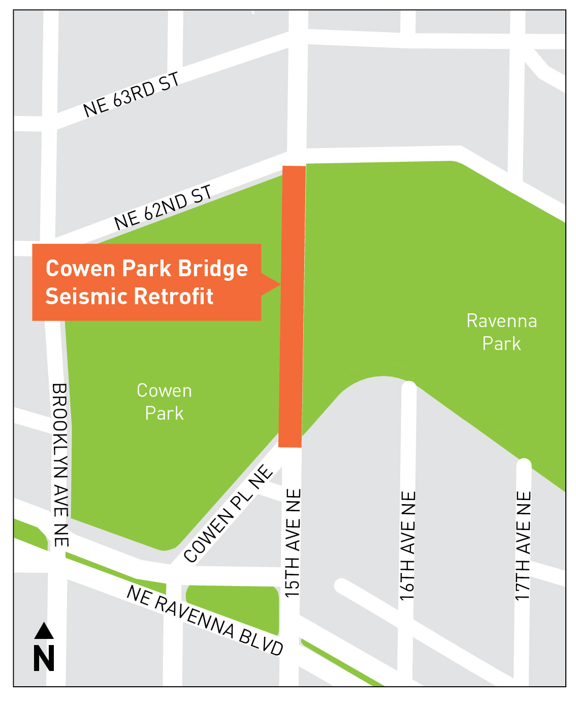 Cowen Park Bridge Map