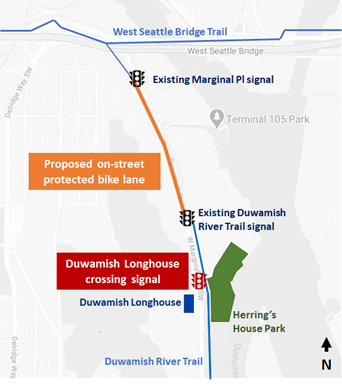 Bike lane project area
