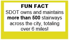 SDOT owns more that 500 stairways across the city